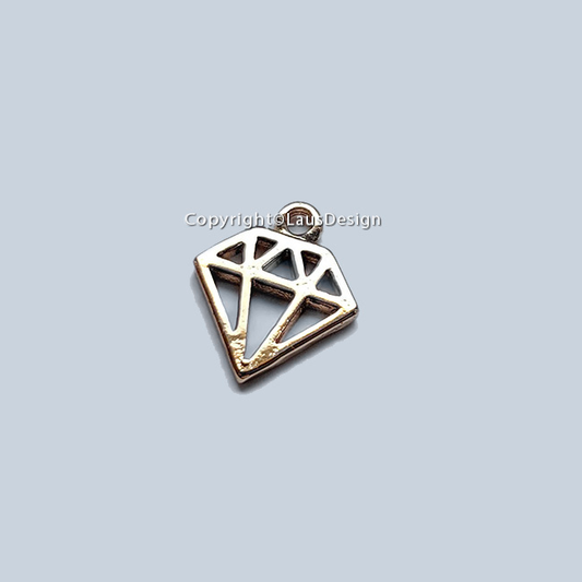 Charm - Diamond shape gold