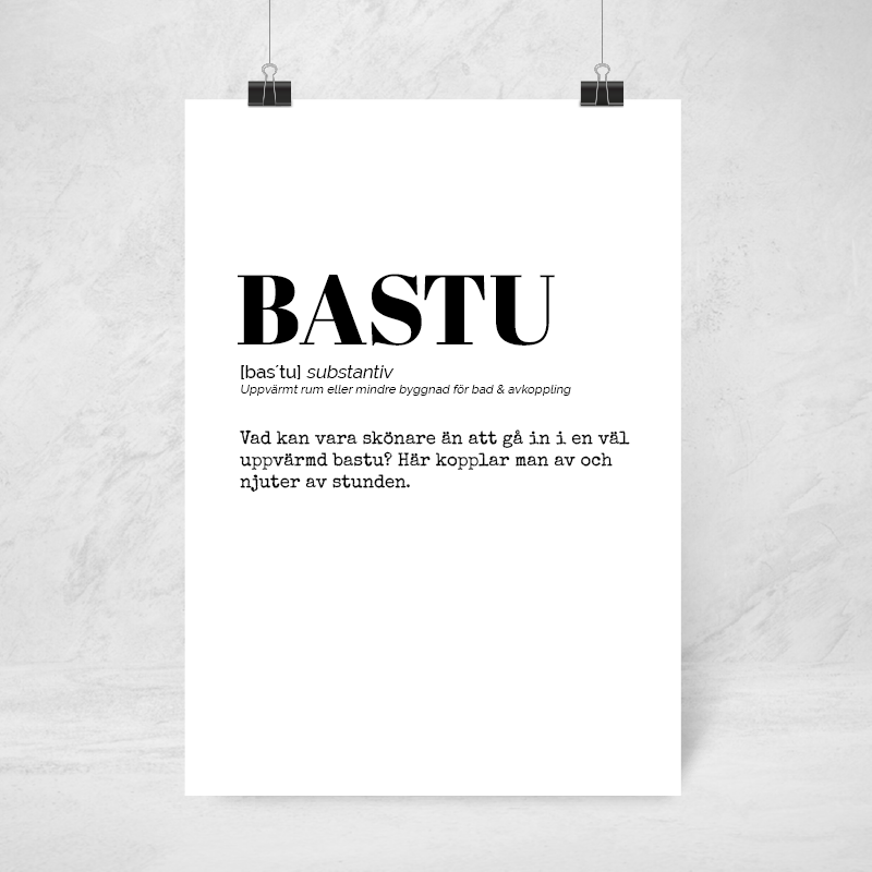 Poster - Bastu/Sauna