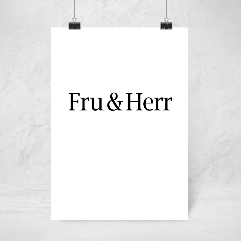 Poster - Fru & Herr