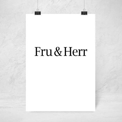 Poster - Fru & Herr