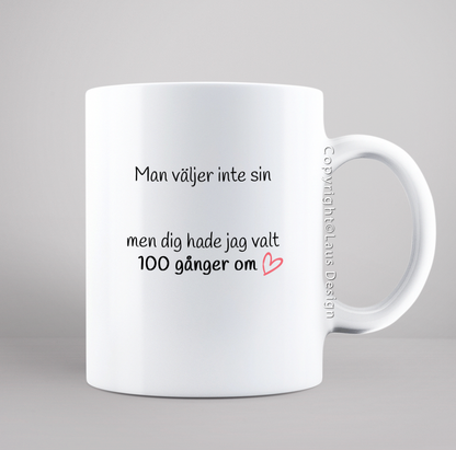 Mugg - 100 gånger (valfri ord)