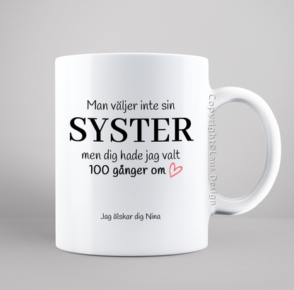 Mugg - 100 gånger (valfri ord)