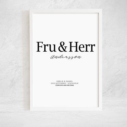 Poster - Fru & Herr